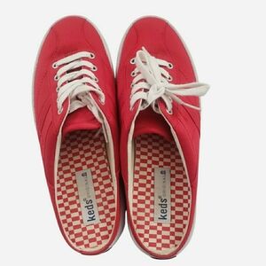 Keds Womens Red Canvas Slip On Sneakers Slides 7.5